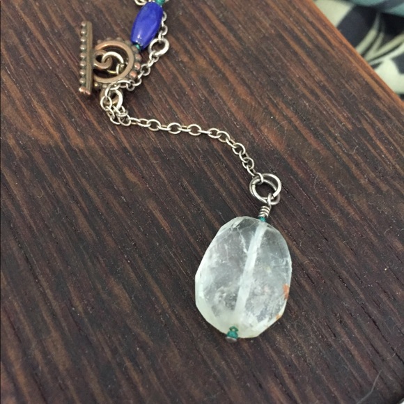 Lapis and quartz necklace - Picture 3 of 4